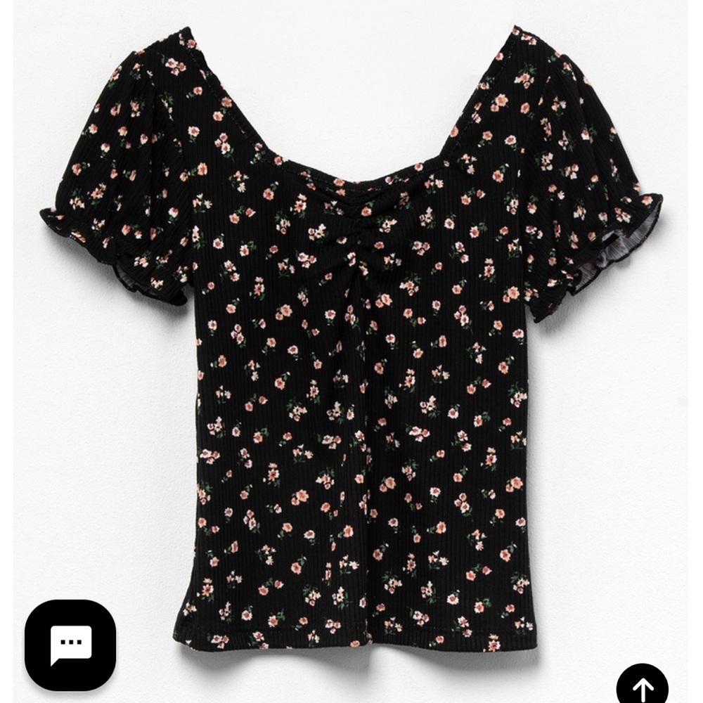 RSQ Girls Ditsy Puff Sleeve Top size kids x-large - Picture 5 of 5